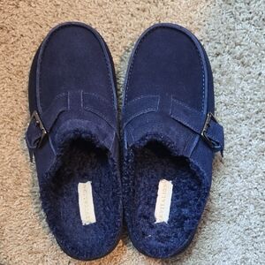 Navy Blue Suede Revitalign Loafers